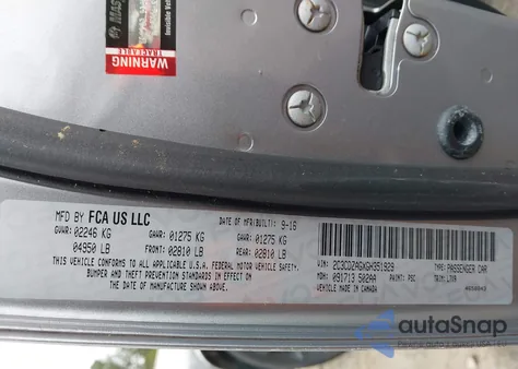 2016 Dodge Challenger Sxt из США, поврежденный, VIN 2C3CDZAGXGH351929